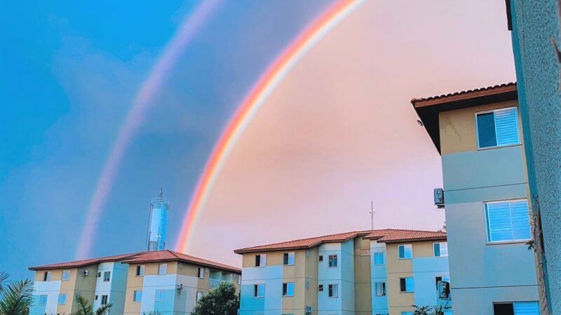 Foto de arco-íris em Palmas, Tocantins, que ilustra texto sobre ressignificação